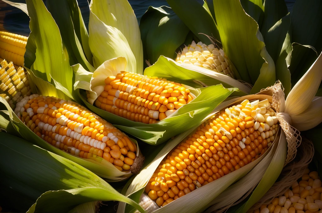 there are many corns that are on the cob in the field, corn, corn on a cob everywhere, shutter, texture, By Rhea Carmi, corn floating in ocean, Close-up photos, in stock, tall corn in the foreground, author:Harold von Schmidt, author:Whitney Sherman, high-definition, Close-up portrait, author:by Linda Sutton (Linda Sutton), Close-up photosgraph, high resolution