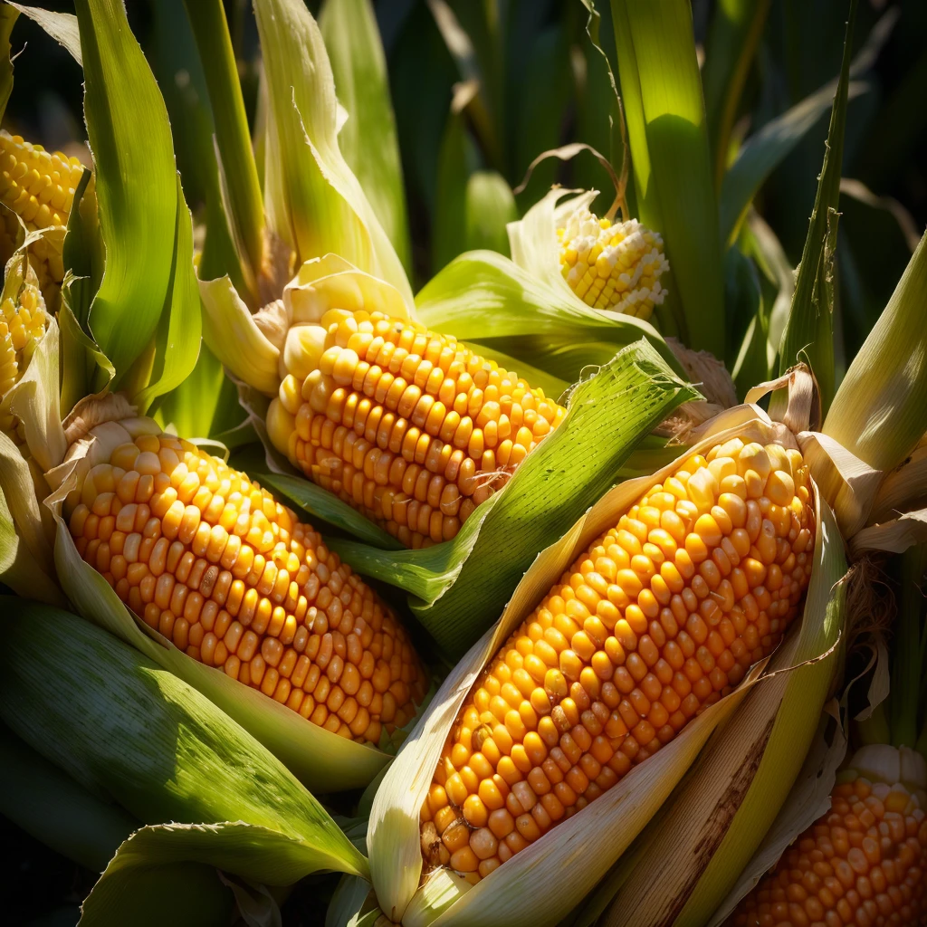 there are many corns that are on the cob in the field, corn, corn on a cob everywhere, shutter, texture, By Rhea Carmi, corn floating in ocean, Close-up photos, in stock, tall corn in the foreground, author:Harold von Schmidt, author:Whitney Sherman, high-definition, Close-up portrait, author:by Linda Sutton (Linda Sutton), Close-up photosgraph, high resolution