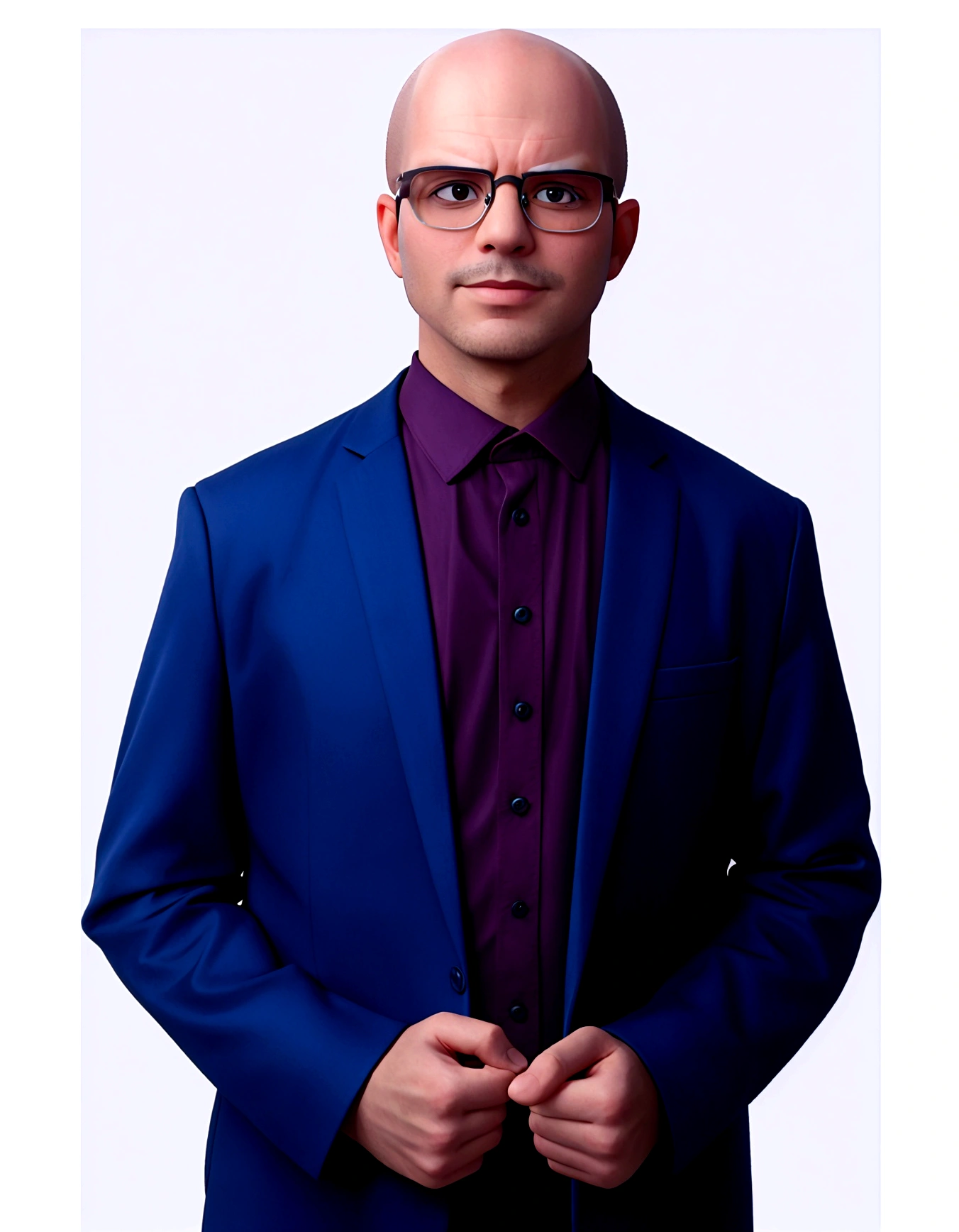 bald man with glasses