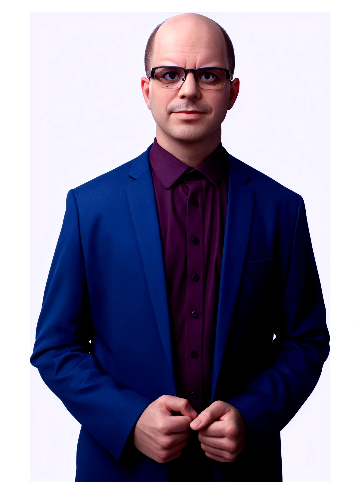 bald man with glasses
