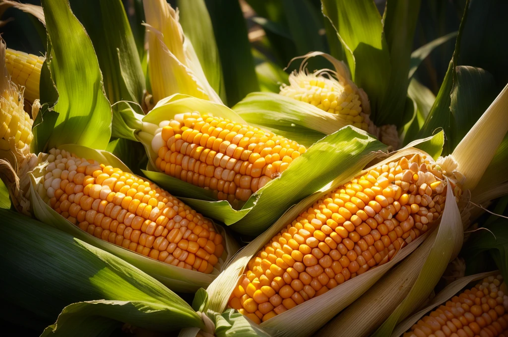 there are many corns that are on the cob in the field, corn, corn on a cob everywhere, shutter, texture, By Rhea Carmi, corn floating in ocean, Close-up photos, in stock, tall corn in the foreground, author:Harold von Schmidt, author:Whitney Sherman, high-definition, Close-up portrait, author:by Linda Sutton (Linda Sutton), Close-up photosgraph, high resolution