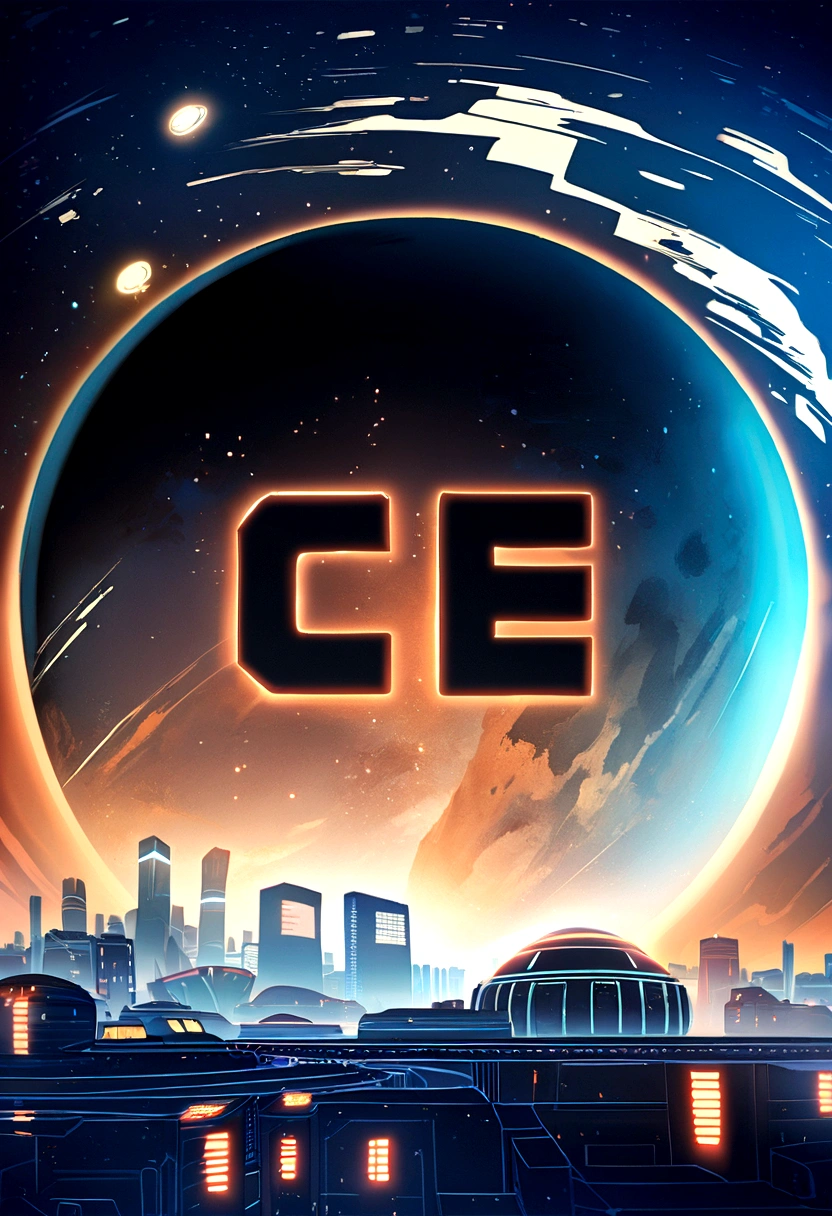 A picture of a future city,There is a huge black hole in the middle, Low temperature engine, ice city in 2 0 8 0, Close-up establishing shot, ice planet, CG special effects, Celluloid Animation, Popular on cgstation, Cartoon illustration, everything is made out of ice, Space landscape, ice, black hole rising above city, Wide-angle establishing shot, Sharing photo