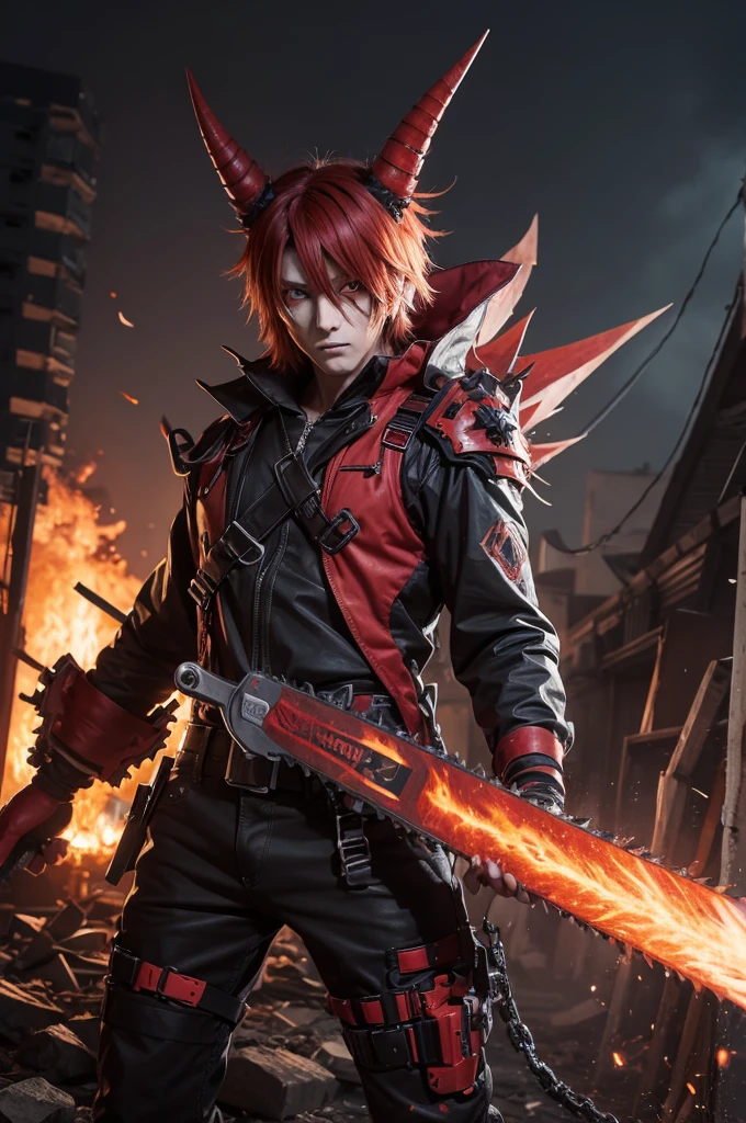 Make the fall demon hybrid from the anime Chainsaw man