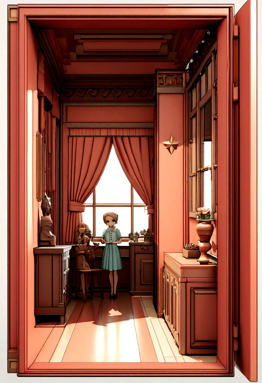 (Best Quality,4K,8K,hight resolution,masutepiece:1.2),。.。.。.3d,Pink pattern miniature bedroom with furniture, Detailed interior,miniature sculpture,terracotta,Anime Aesthetics,unbelievably beautiful,precise,detailed architectural drawings,retro charm,Soft edges,Super detailed illustration style,star art group(Stars),romantic nostalgia,terracotta,voxel art,Eye-catching,Soft shadows,Yue Xiaofei style,Use screentones,like a story book,Cheng Yanjun'Elegance