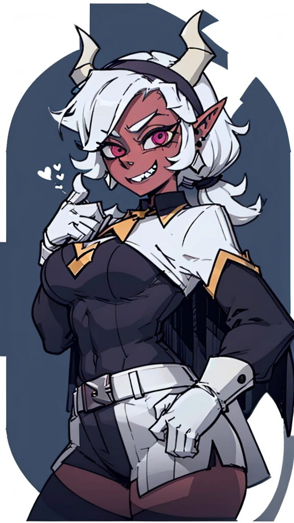 Elfa gato linda surreal, cabelos muito ruivos e detalhados, rosto detalhado, grandes chifres de demonio, gorda, corpo inteiro, grandes olhos, nariz longos e pontudos, colettetrixie, sharp teeth, hair over one eye, hairband, demon horns, colored sclera, purple shirt, purple shorts, demon wings, frieren, 1girl, long hair, pointy ears, twintails, jewelry, elf, earrings, capelet, white capelet, long sleeves, parted bangs, dress, belt, flower, pomni, gloves, puffy short sleeves, red eyes and blue eyes, striped, very big tits, very very big ass, 8k