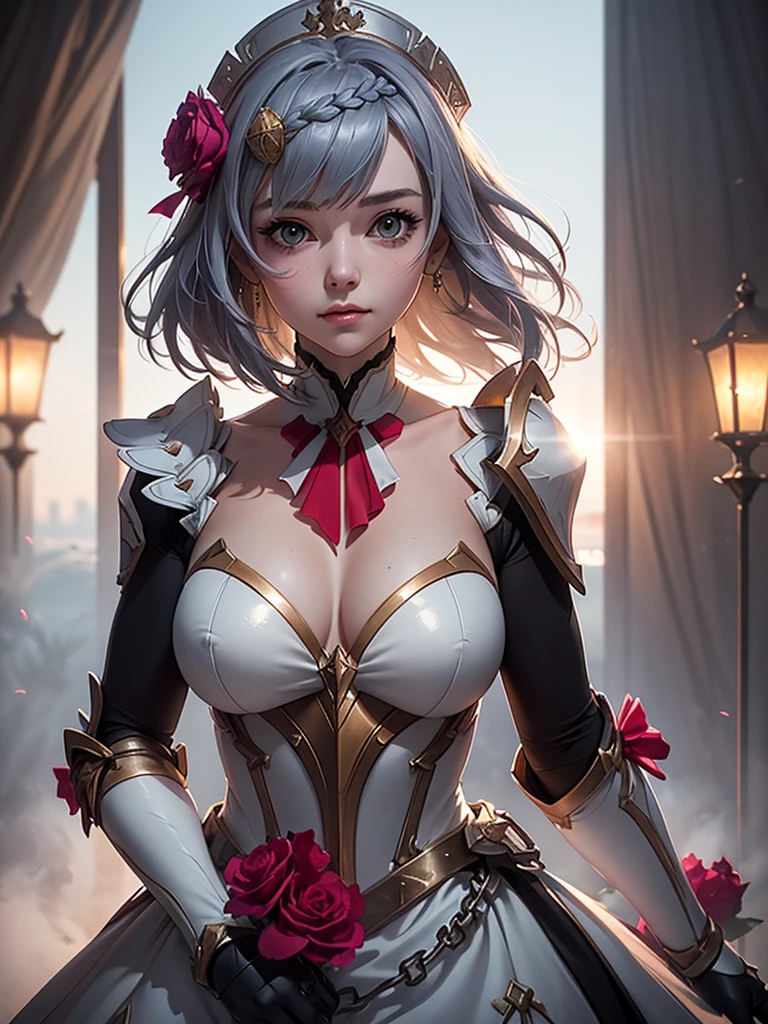 [Noelledef]:1.5,((Masterpiece,of the highest quality,Detailed images,Beautiful images))1.4(noel images、by bob、monstad、The wind blowandoble, Overall bright lighting、backlight、A fantastic atmosphere、thick fog)1.1(Beautiful body lines、beautiful neckline)
