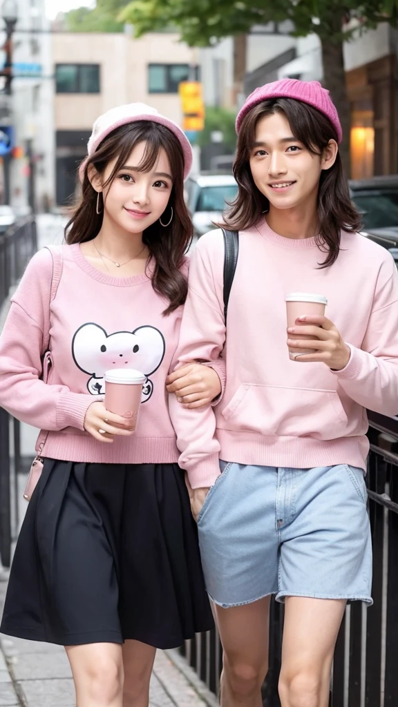 Couple　pink　cute　