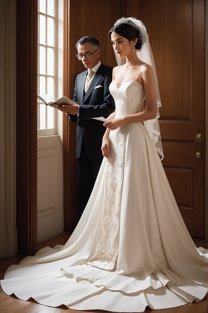 Create an illustration from the book Wedding Dress by Nelson Rodrigues