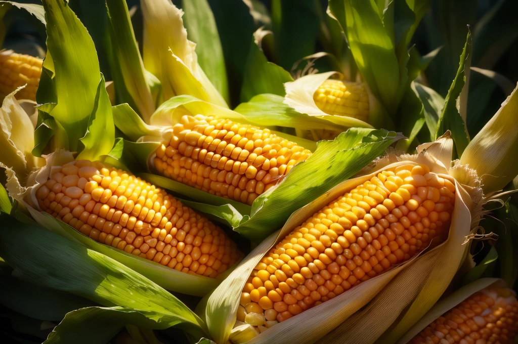 there are many corns that are on the cob in the field, corn, corn on a cob everywhere, shutter, texture, By Rhea Carmi, corn floating in ocean, Close-up photos, in stock, tall corn in the foreground, author：Harold von Schmidt, author：Whitney Sherman, high-definition, Close-up portrait, author：by Linda Sutton (Linda Sutton), Close-up photosgraph, high resolution