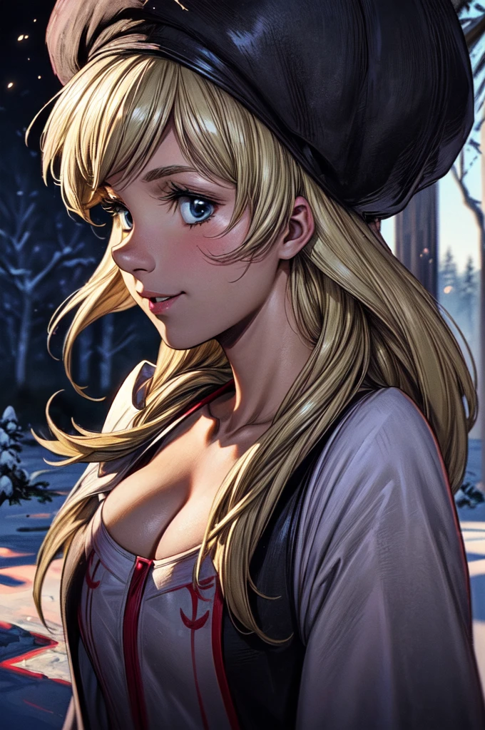 (masterpiece:1.1), (best quality:1.1), 1girl, Real light and shadow, anime face, 4k, 8k, wallpaper,epic, detail texture, blonde hair, (blue eyes:1.5), ((((blond hair:1.35, long hair)))),intricate eyes,beautiful detailed eyes, (symmetrical eyes,big eyes:1.5,(((lustrous skin:1.5,bright skin: 1.5,skin tanned,shiny skin,very shiny skin,shiny body,plastic glitter skin,exaggerated shiny skin,illuminated skin))),(detailed body,(detailed face)), cute, erotic,daring, (((medieval man armor, fur hat, adventurer man armor,winter coat))),(((intricate outfit,intricate clothes, embroidered outfit,ornate outfit,embroidered clothes,ornate clothing))), (dynamic pose:1.0),happy,smile,(centered,scale to fit dimensions,Rule of thirds), ((snowy pine forest at night)), with dark stormy clouds,winter,scenery:1.25,((snow forest background)),Christmas tree, highres,sharp focus,(ultra detailed,extremely detailed),(photorealistic artwork:1.37),(extremely detailed CG unity 8k wallpaper),(((vibrant colors,vibrant theme))),(intricate),(masterpiece),(best quality),
