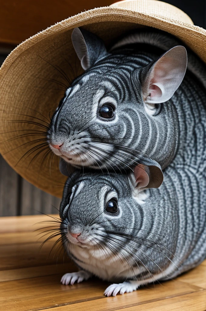 chinchilla with hat