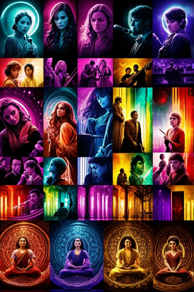 Image in different color harmonies
