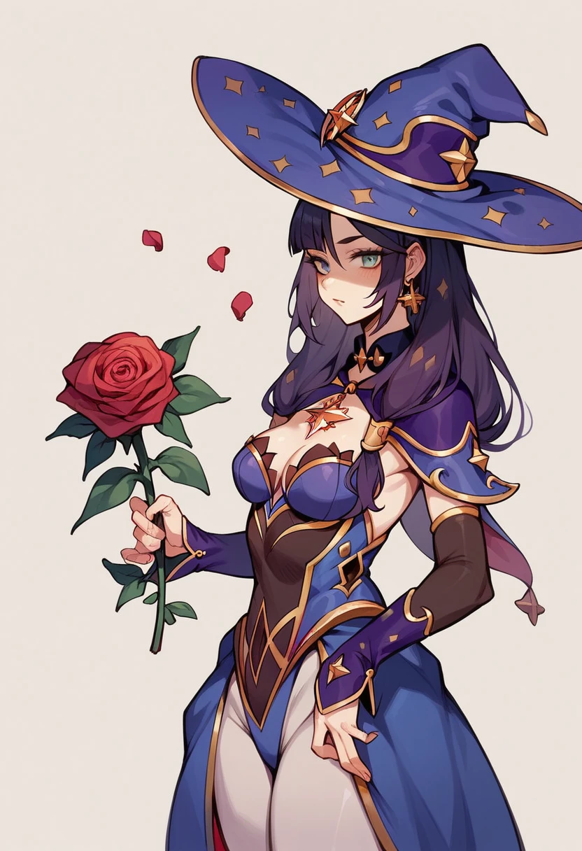 Mona Lisa，Holding a rose