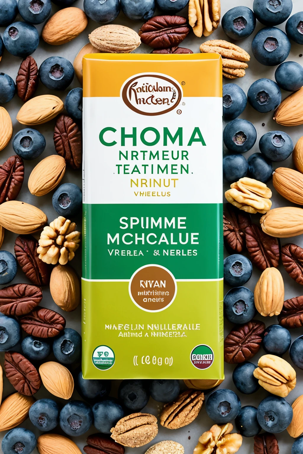 Principal ingredient:
nuts (Almonds, Walnuts, hazelnuts)
seeds (divide, today, sesame)
Superfoods (cacao, spirulina, moringa)
Dehydrated fruits (Blueberries, raisins, dates)
Vegetable protein (Military, garbanzo)
Key Nutrients:
iron: To help combat anemia.
Fiber: For healthy digestion.
Proteins: For energy and muscle repair.
vitamins and minerals: Vitamin B complex, vitamin C, magnesium, zinc.
Format and Packaging:
Bar size: 40g Packaging: Biodegradable y resellable, with an attractive and modern design that highlights the nutritional benefits and natural ingredients.
Detailed nutritional information on the back of the packaging.
Points of sale:
Supermarkets and health food stores.
Online stores and e-commerce platforms.
Gyms and sports centers.
Price:
Price accesible: Positioned within the common price range for high-quality nutrition bars, emphasizing value for money.
Benefits:
Fights anemia with its high iron content.
Provides a healthy and energetic snack option.
Promotes digestive health thanks to its high fiber content.
No artificial additives or preservatives, with a focus on ingredients