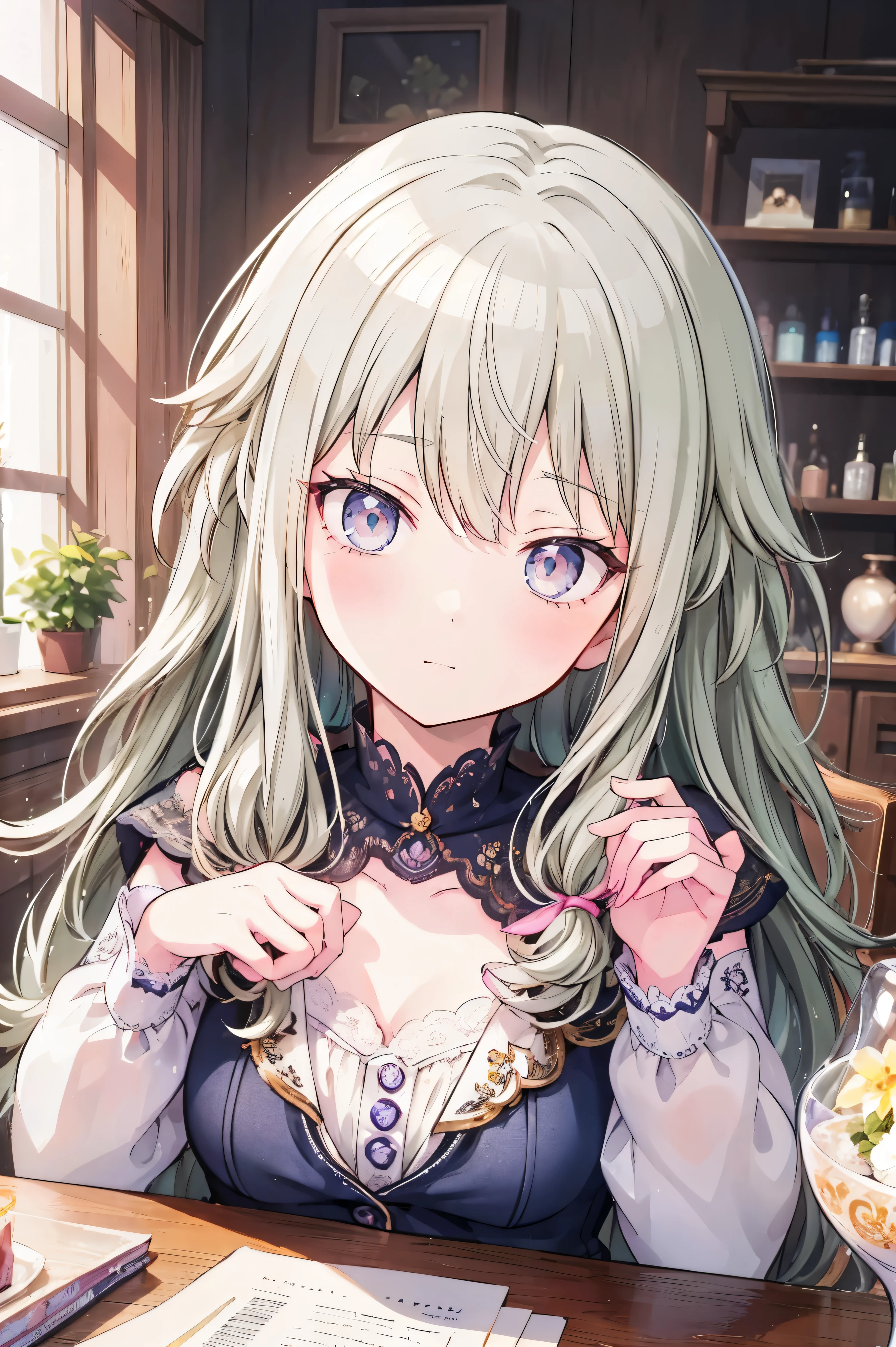 (Tabletop:1.2)、masterpiece、Best image quality、Front facing、Face the camera、Fluffy hair、Delicate eyes、A lovely big smile, 最high quality、girl、1 person、masterpiece, Most detailed, high quality、Shiny Hair、Very fine and beautiful bright eyes、nose blush、Very detailed, clear and beautiful face, Awards, (Anatomically correct)、Reach out