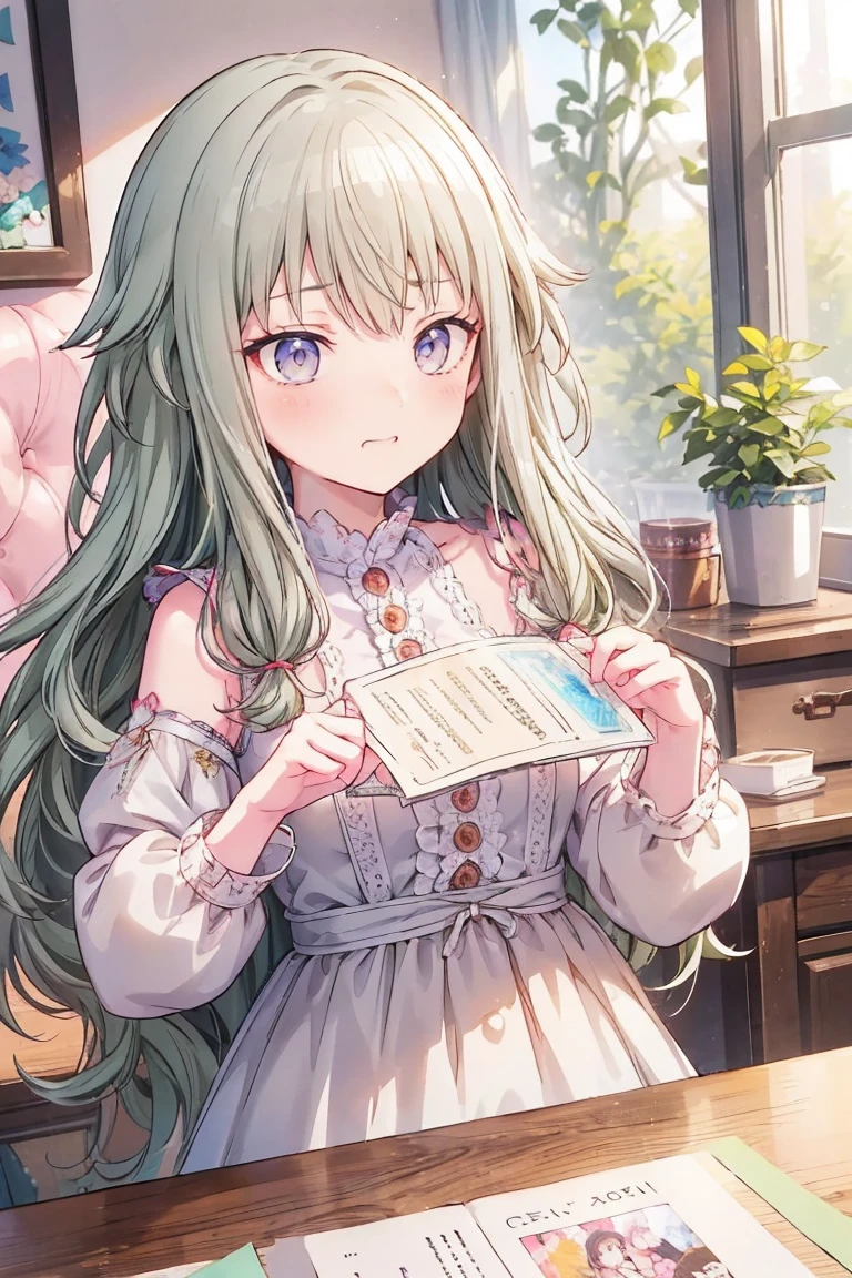(Tabletop:1.2)、masterpiece、Best image quality、(Front facing)、Face the camera、Fluffy hair、Delicate eyes、A lovely big smile, 最high quality、girl、1 person、masterpiece, Most detailed, high quality、Shiny Hair、Very fine and beautiful bright eyes、nose blush、Very detailed, clear and beautiful face, Awards, (Anatomically correct)、Reach out