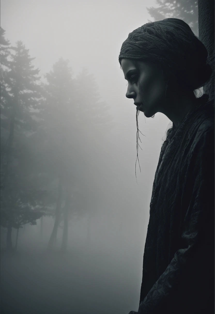 Prompt: Shot from knee level, framing the mysterious figure's face amidst thick fog. Soft focus on the speaker's lips as they whisper dark secrets in a low, ominous tone. Foggy atmosphere casts an eerie glow, with tendrils of mist creeping up the figure's neck. The only sound is the soft hiss of whispered words, drawing the viewer in.,Negative prompt: ,Steps: 25,Sampler: Euler a,KSampler: euler_ancestral,Schedule: normal,CFG scale: 7,Seed: 0,Size: 1152x768,VAE: Automatic,Denoising strength: 0.47,Clip skip: 2,Model: extraRealistic-xl.fp16,Hires resize: 1152x768,Hires steps: 1,Hires upscaler: R-ESRGAN 4x+