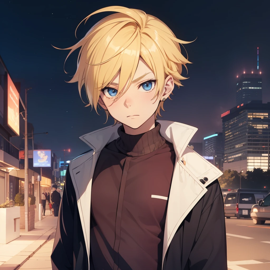 Transgender anime boy with blonde hair