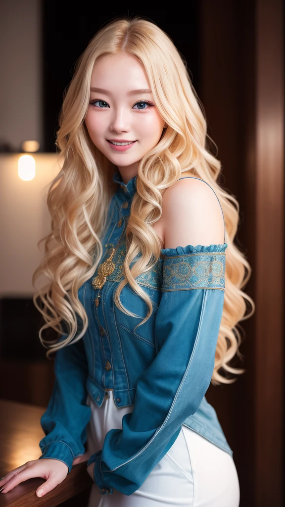 Photo of a 20-year-old Russian woman, born, Beautiful woman, (Long wavy blonde hair), ((Portraiture)), ((detailed face:1.2)), ((detailedな顔の特徴)), (Detailed skin), Pale skin,garden, London debterris Wheel、debtんわり谷間が見えるワンピース、Sexy(Cold colors), Moist, Reflective plate, (Tabletop) (Perfect Proportions)(Photo Real)(Highest quality) (detailed) Photographed with Canon EOS R5, 50mm lens, debt/2.8, んdebtdebt, (Grin) (wallpaper) (Cinema Lighting) (Dramatic lighting) (Sharp focus) (Complex) debtashion,