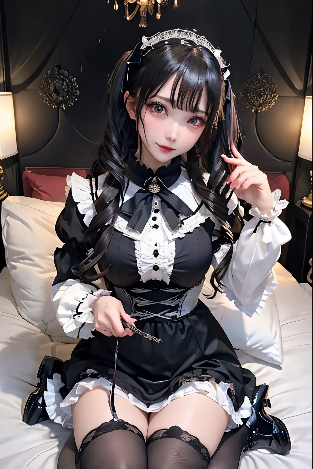 ハードなDark Gothicメイク、Black dark eyeshadow、sad、Good skin radiance、Dark Gothicメイク、Dark smile、palace、The beauty of fragrance、24-years-old、Expression of intense sexual pleasure、Embarrassed look、Dark Gothic、Highest quality、Expression of sexual pleasure without pain、Drunk face、Purple maid outfit、Mysterious、Noble、sexy、Loving smile、Twin tail hair、Right blue eye、Left eye is red、Super tempting pose、Platform Heel Shoes、Heavy makeup、Gothic ta clothes、Silver Hair、Long Hair Straight Hair、Cute Gothic Loliress、Beautiful Face、elegant features、Attractive face、Stained glassを背景に、Chest glistening with sweat、The room is dark、goth long dress、Bell Sleeves、Wizard Sleeve、Decadent look、Sexually excited expression、Glossy thighs wet with water、Thighs that are wet and shiny with oil、Background of a room full of roses、sad表情、Rose Maiden、The embroidery is pink、The dress has pink embroidery.、Thigh-high socks、Knee-high socks、Gentle expression、Dark black eyeshadow、Stained glassとバラの背景、thighs are a little thin、Female Duo、Female couple、dark church background、Stained glass、Black metal world、Dark Castle、Dark Room、Slender body、gothic long dress、Victorian dress、Small breasts、Hold the wine in your right hand、Hold the lantern in your left hand、pantyhose、The bed is covered with roses、Her thighs are shining with sweat、My body is wet and shiny、Lots of glitter on the thighs、sweating、私の太ももはsweatingでベタベタしている、Sweat glistening on my thighs、The whole body is sweaty and shiny、I sweated a lot.、My thighs are sweaty、Wet thighy thighs are shining with sweat、A lot of sweat glistening all over the body、Slender body、Put your head on the pillow、Sleeping on a bed、Beautiful legs、Stretching legs、Lie down in bed、Lie on your back in bed、