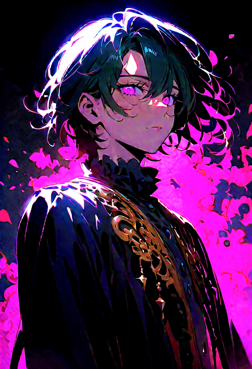 boy,20 years old,A faint silhouette under the moonlight, Take your eyes off the camera