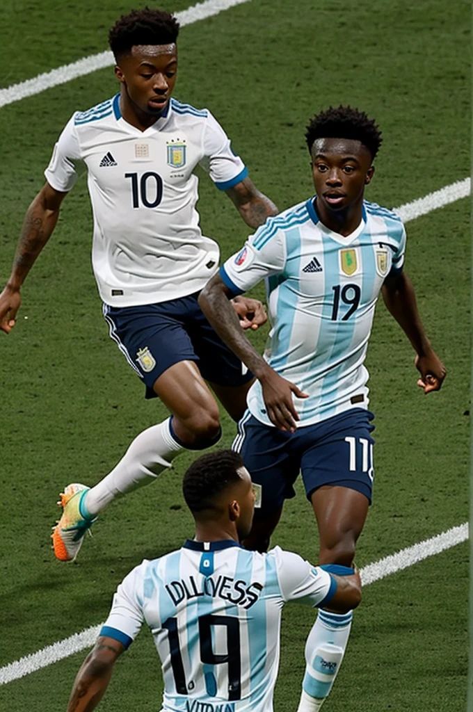 Alphonso Davies with the Argentine flag