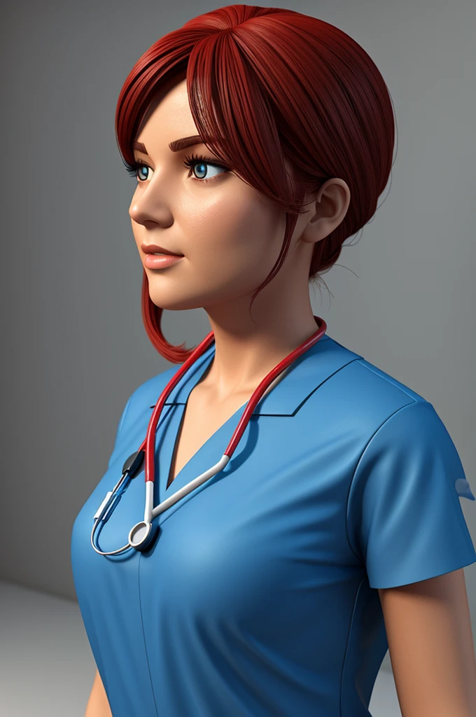 Generated a nurse 3d illustration