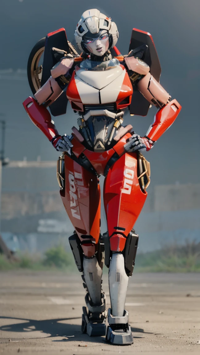 ROTB_Arcee, 1 girl, big breasts, innie pussy, SMILE, robot, mecha, (bright Eyes:1.2), Wide hips, belly button, thick thighs, pose T , modelado 3D, voluptuous, foreground, front focus, portrait, front 1:2, looking at the front observer, modelado 3D , 3D , blender full body hole body very detailed, very detailed figure, female full body, woman body, humanoid woman, full skin female figure, realistic body structure, woman body, female human torso, perfect human woman specimen, human woman, Detailed body structure