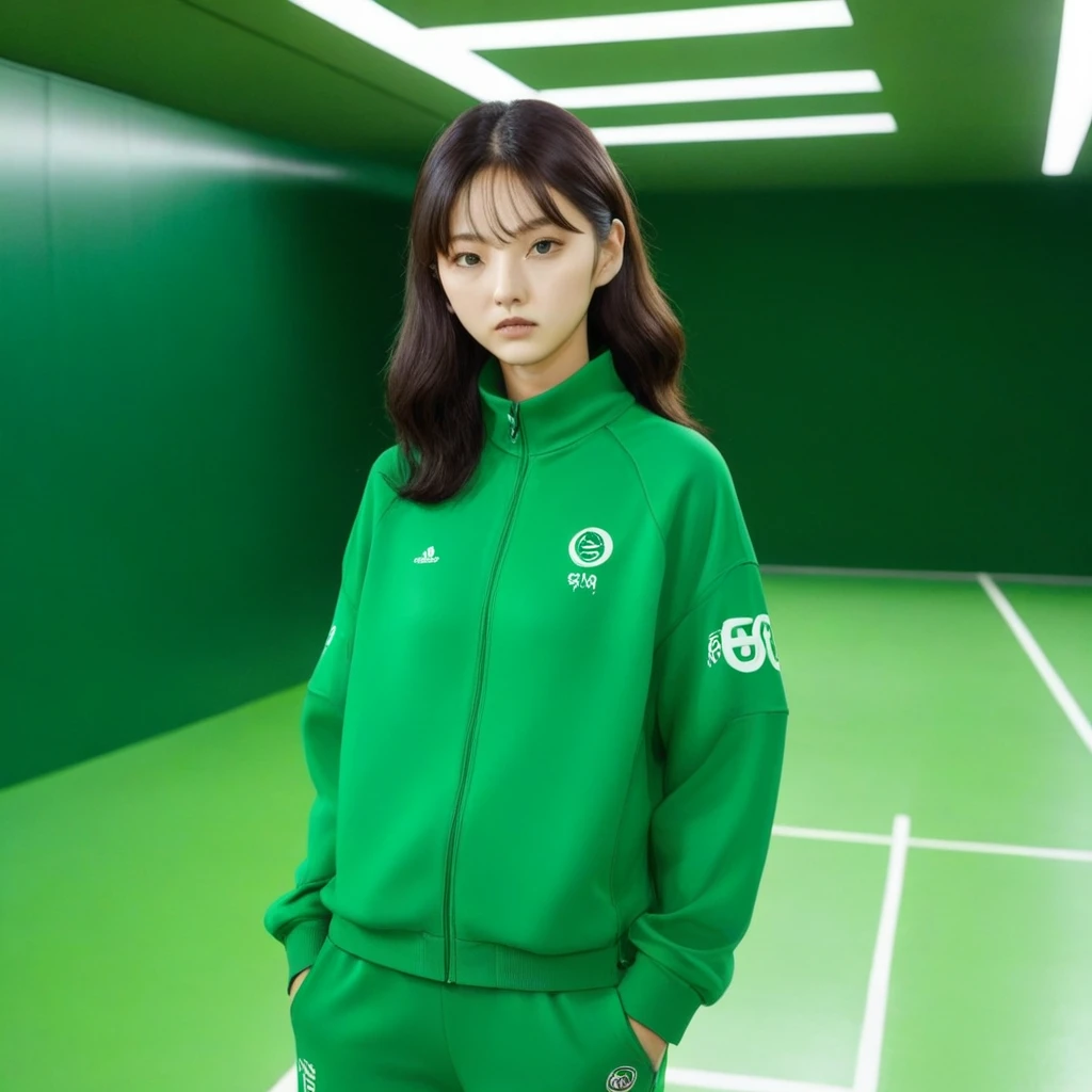 Kang Sae-byeok, Hoyeon Jung, squid game, player 067, green tracksuit