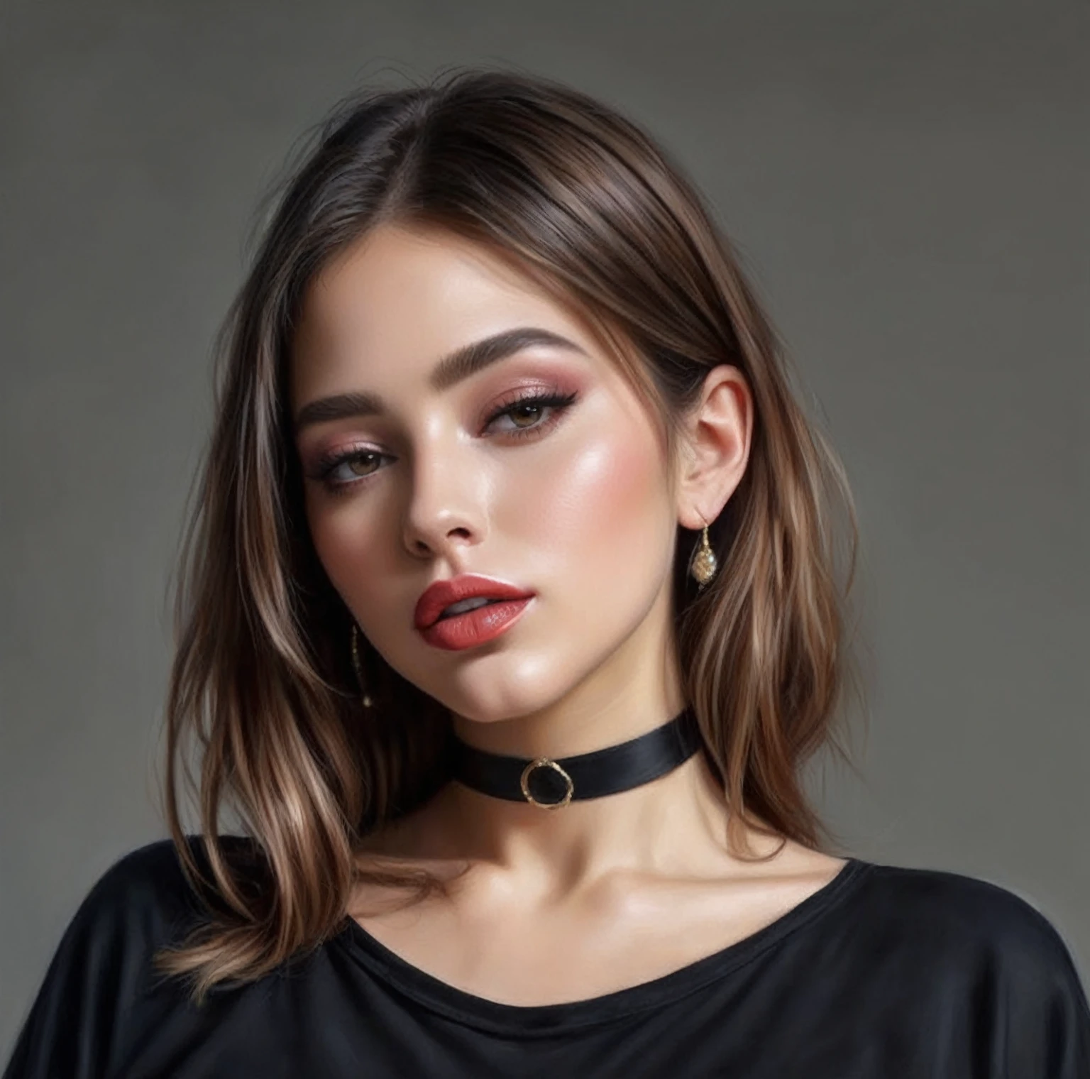 lipstick is red and bright, Glossy Lips, pintura brilhante, big Red lips, laca sobre tela, pintura realista de foto, delicious lips, full Glossy Lips, ultra realistic oil painting, hyperrealistic oil painting, pintura ultra realista, pintura suave ultra realista, pintura hiper realista, Red lips, pintura hiper-realista, photorealistic oil on canvas, pintura realista detalhada