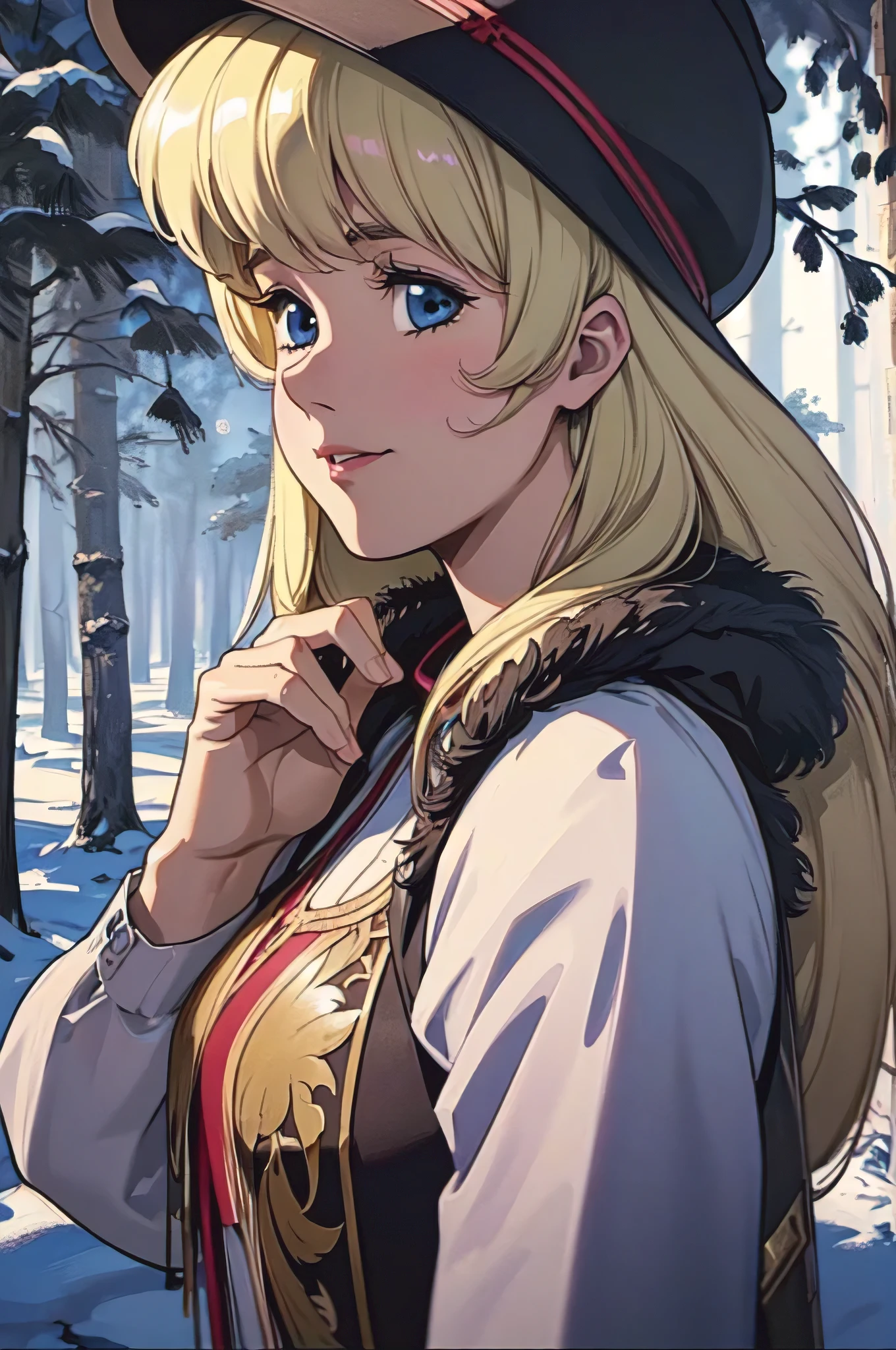 2 girls, sister, older sister and sister, (masterpiece:1.1), (best quality:1.1), 1girl, Real light and shadow, anime face, 4k, 8k, wallpaper,epic, detail texture, blonde hair, (blue eyes:1.5), ((((blond hair:1.35, long hair)))),intricate eyes,beautiful detailed eyes, (symmetrical eyes,big eyes:1.5,(((lustrous skin:1.5,bright skin: 1.5,skin tanned,shiny skin,very shiny skin,shiny body,plastic glitter skin,exaggerated shiny skin,illuminated skin))),(detailed body,(detailed face)), cute, erotic,daring, (((medieval man armor, fur hat, adventurer man armor,winter coat))),(((intricate outfit,intricate clothes, embroidered outfit,ornate outfit,embroidered clothes,ornate clothing))), (dynamic pose:1.0),happy,smile,(centered,scale to fit dimensions,Rule of thirds), ((snowy pine forest at night)), with dark stormy clouds,winter,scenery:1.25,((snow forest background)),Christmas tree, highres,sharp focus,(ultra detailed,extremely detailed),(photorealistic artwork:1.37),(extremely detailed CG unity 8k wallpaper),(((vibrant colors,vibrant theme))),(intricate),(masterpiece),(best quality), younger sister