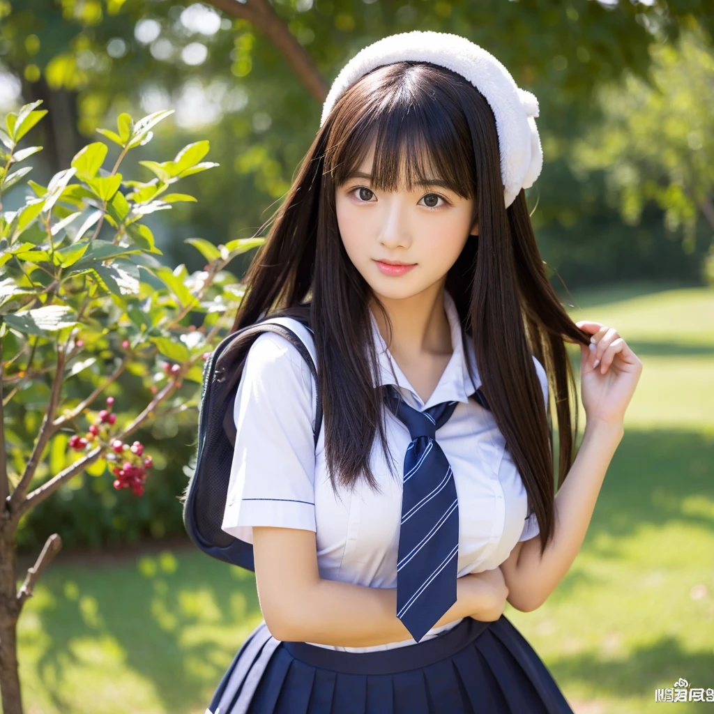 Sexy school girl with big chest