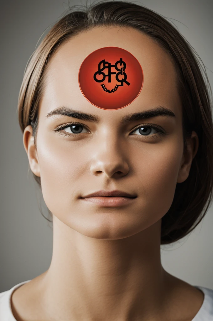 Human head with psychology logo inside
