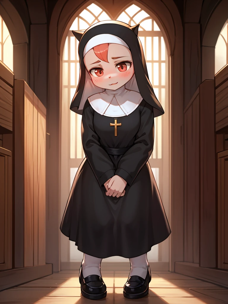The Nun's Secret , girl , (curtsy) , My heart is pounding , (flush pee:0.9) , (legs apart:0.3)