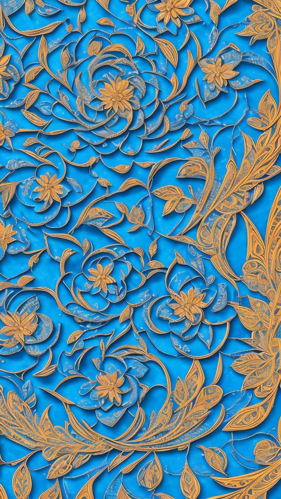 a beautiful detailed blue roses, seamless fractal pattern, 8k, photorealistic, extremely detailed, hyper realistic, soft lighting, vibrant colors, natural lighting, 3d render, intricate details, high definition, masterpiece, delicate, elegant, stunning, ethereal, mystical--tile