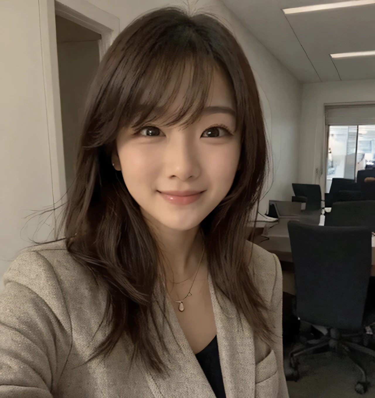 Office Lady、suit、Selfie
