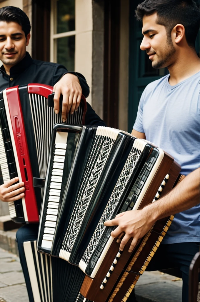 People playing accordion 