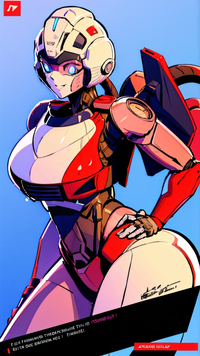 ROTB_Arcee, 1 girl, big breasts, innie pussy, SMILE, robot, mecha, (bright Eyes:1.2), Wide hips, belly button, thick thighs , modelado 3D, voluptuous, foreground, portrait, front 1:2, looking at viwer, modelado 3D , 3D , blender full body hole body very detailed, very detailed figure, female full body, woman body, humanoid woman, full skin female figure, realistic body structure, woman body, female human torso, perfect human woman specimen, human woman, Detailed body structure, Blue eyes, big breasts, back view, Big ass, sexy ass, looking back