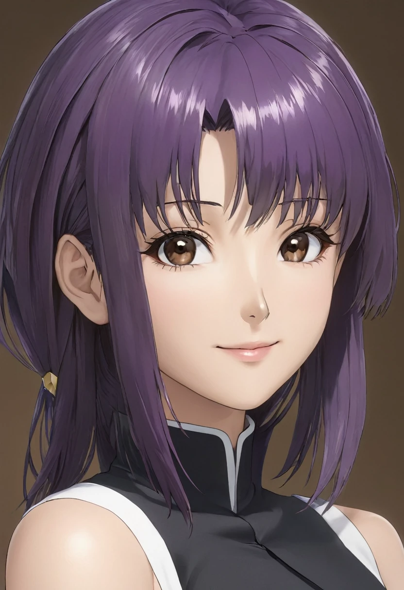 (high resolution,detailed, raw photo,Very realistic,8k),(Masterpiece: 1.3),((high resolution,detailed, raw photo,Very realistic,8k),(Misato Katsuragi),(highly detailed symmetrical attractive face),(purple hair,detailed hair),(seductive smile),(looking at the camera),(brown eyes,detailed eyes),(high detailed skin, skin pores),(seductive pose), 