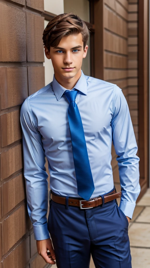 19 year old male wearing tie and lomg sleveed button up with belt and tucked in
4K HIGH REZ
Physical Description: Brown colored hair and skinny build. 5"5 and 150 LB. Blue eyes.
.
