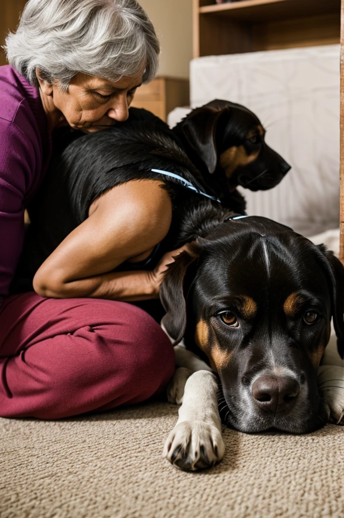 Grandmother raped by a dog