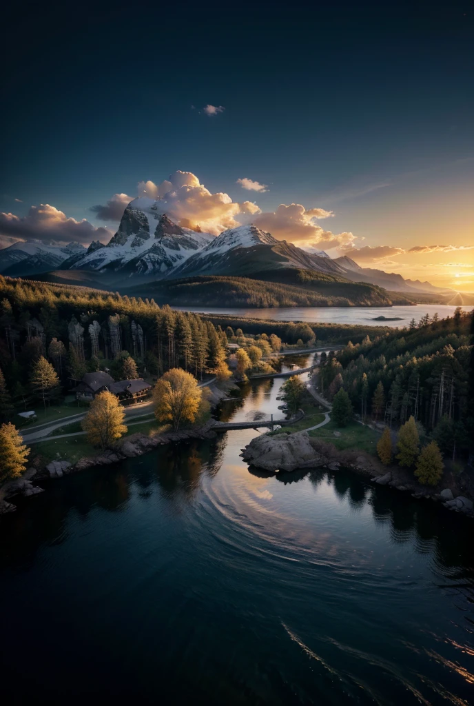 photorealistic landscape, natural landscape, naturey, Beleza Da naturey, Golden Sunset, Sky, Sky Power, Detailed Realistic Sunset, Cedars, Cedar, God's City, Heavens Realm, mountainscape, Great Mountain, Detailed Realistic Mountain, Heavenly Mountain, rivers of water, Sunset realism, Árvores naturey, Alone Men, man on his back, Man's Back, panorama, Alpha Male, Path to Heaven, heavenly, Detailed Realistic Image 8K, 16K Photorealistic Contrast, 8K Photorealistic Sharpness, 4K Photorealistic Cores, 16K Photorealistic Shadows, 8K Photorealistic Textures, 16K Photorealistic Texture, 4K Photorealistic Light, 4K PhotoRealism, FullHD 4K Detailed Contrast, detailed sharpness FullHD 8K, detailed sharpness FullHD 4K, detailed sharpness, 2K Detailed Colors, lifelike colors, FullHD Detailed Shadows, 4K Detailed Textures, detailed texture, padoru, Natural Beauty, chic