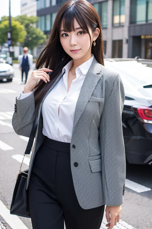 1girl, Casual Business, Hyuga, Office Street