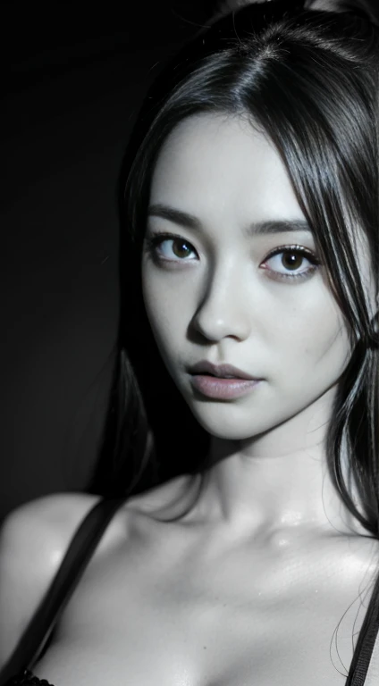 a picture、(Photorealsitic:1.4)、(hyper realisitic:1.4)、(Cinematic:1.5)、Woman in her 20s、（beautiful and delicate face）、（High-quality eyes）、fashion photograhy、monochromes、Lunar surface、space suits、