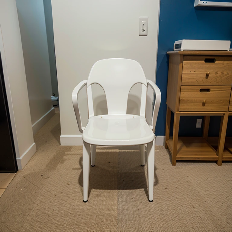 a white plastic chair