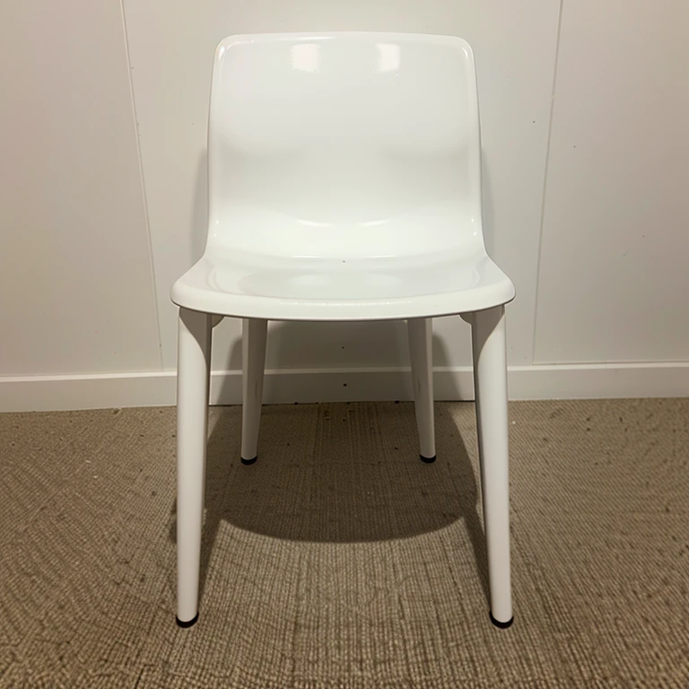 a white plastic chair