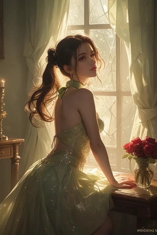 Big eyes、Black Room、Stained Glass Windows、Vase with roses、Lace curtains、夜中
The whole body is wet、An excited look、Dark Gothic Makeup、Dark Metal、Large margins、Patchy duplex、Eyes prone to black eyes、Long eyelashes、cute、
room made of stone girl、Gothic dress with collar、Knee-high socks、Twin tail hair、Beautiful eyes、Beautiful and detailed lips、High resolutionの顔、Long eyelashes、Cinematic composition、（Highest quality）、4K、8K、High resolution、masterpiece：1.2）、Super fine、sitting、Bold Pose、Moisturized skin、Sweaty、barefoot、Trance、Embarrassing、Masochistic、Blushing、Embarrassed、Trance expression、look back、Protruding buttocks、Distorted facial expressions、Flowing Tears、Soaking wet。Twin tail hair、Chained: The moment the glass broke、Shards of glass fly off、A dramatic moment, look here、Raise the chin up、A little bit of blood dripping from the lips、

Gothic dress with panniers