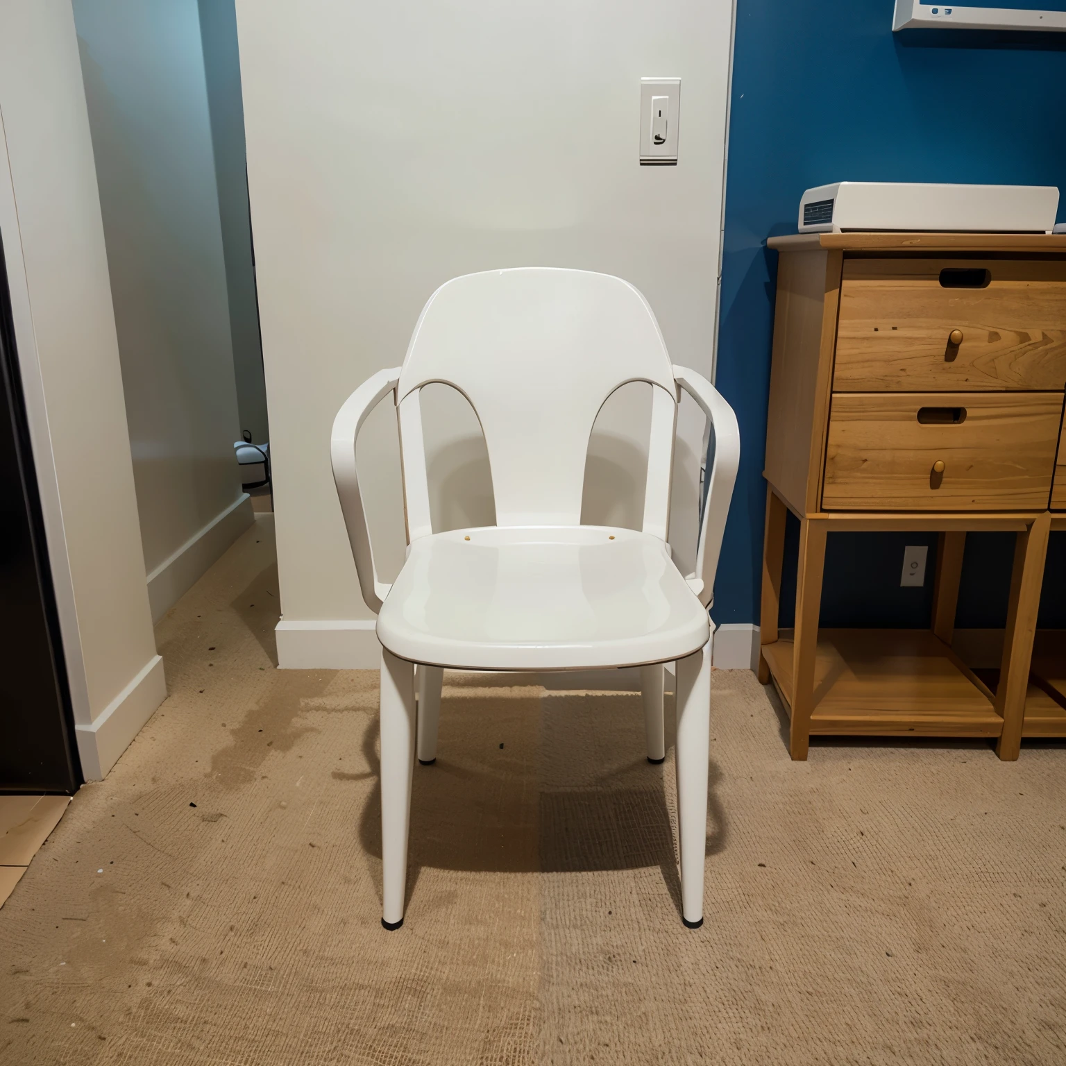 a white plastic chair