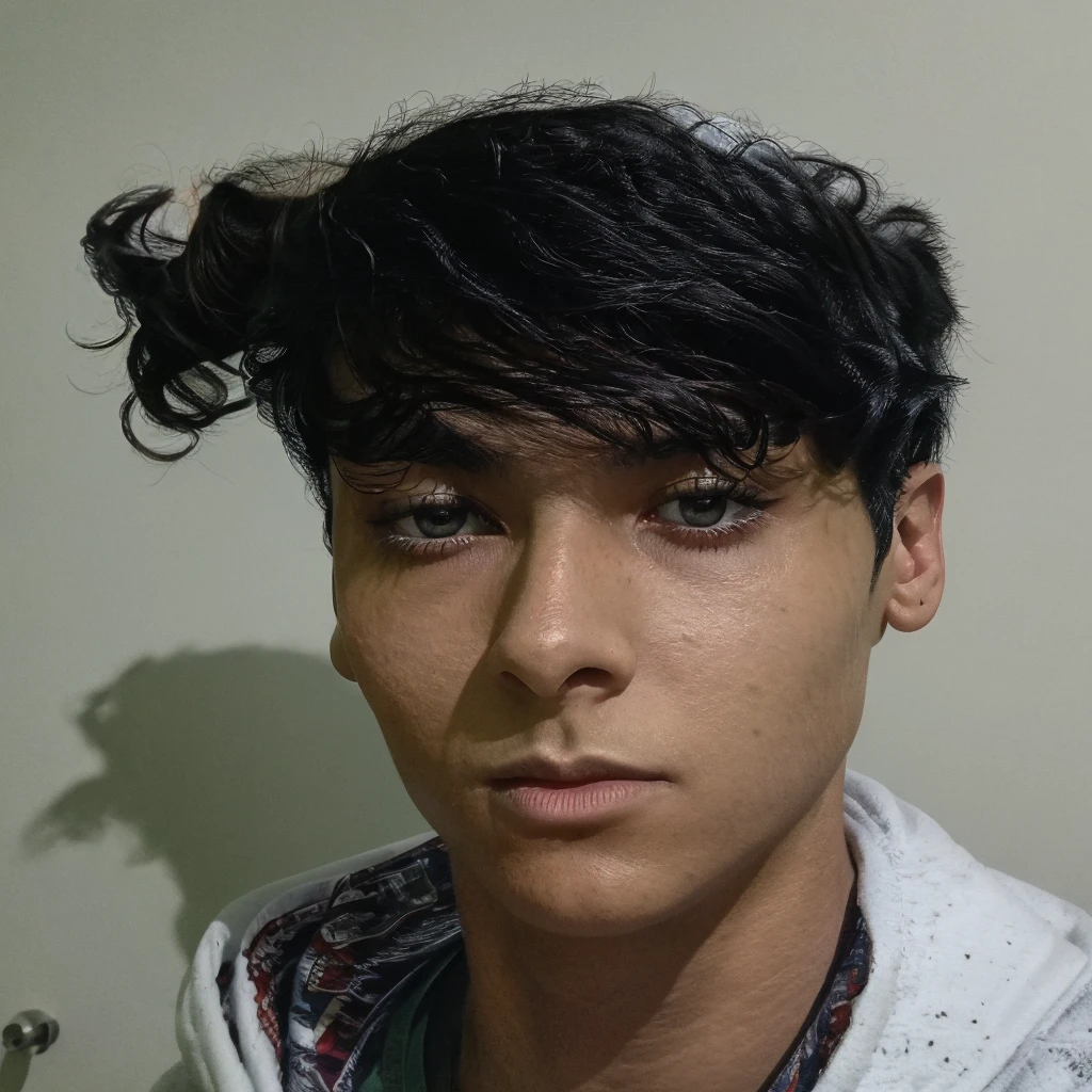 cpchann in the farm, (((Best quality))), High detail, profondeur de champ, Foyer: 1.2, 10-year-old post-apocalyptic boy, tired eyes, Yeux fins, Grands yeux, pyjama, Hair is neglected and matted, La peau est clair, Chambre sombre avec une long couloir derrier, The detailed face and eyes are sad and scared, ((Masterpiece)), (photo realist:1.5), (((high resolution illustration))), (((Extremely detailed))), ombres dramatiques, cinematic