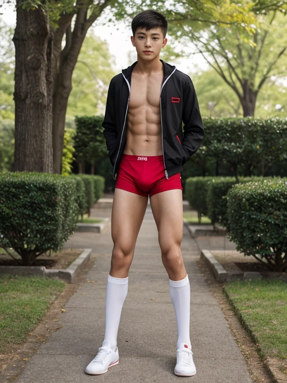 teenagers , young , light-skin , wearing an dark red sexy underwear, tmasterpiece,k hd,the feet,Transparent sports vest,semi transparent,black long socks,The barefoot , red colour , handsome and cute , extreme cute boy , white skin , dark red underwear boxers shorts , extremely tall and cute boy ,oppa model , handsome model , full body , dark red boxers underwears short shorts , black socks , white light-skin , Chinese model , young boy , white skin , handsome and extremely cute , red boxers underwear shorts , long black socks , handsome model , at the park , jogging , model oppa , long legs , jogging , running , high knee black socks ,black long socks , stand up , extremely tall , extremely high , red underwears , red sports underwear , long black socks , clean and white legs , Chinese model , extremely long legs , looking at the camera , clean and white thigh , heavy bulge , kid face , baby face , wearing jacket , red underwears boxers , light and white skin , Chinese model , strike a pose , sexy pose , flexing pose , show off his handsome pose , size different , height different , tallest boy in the world , height comparison with other boy